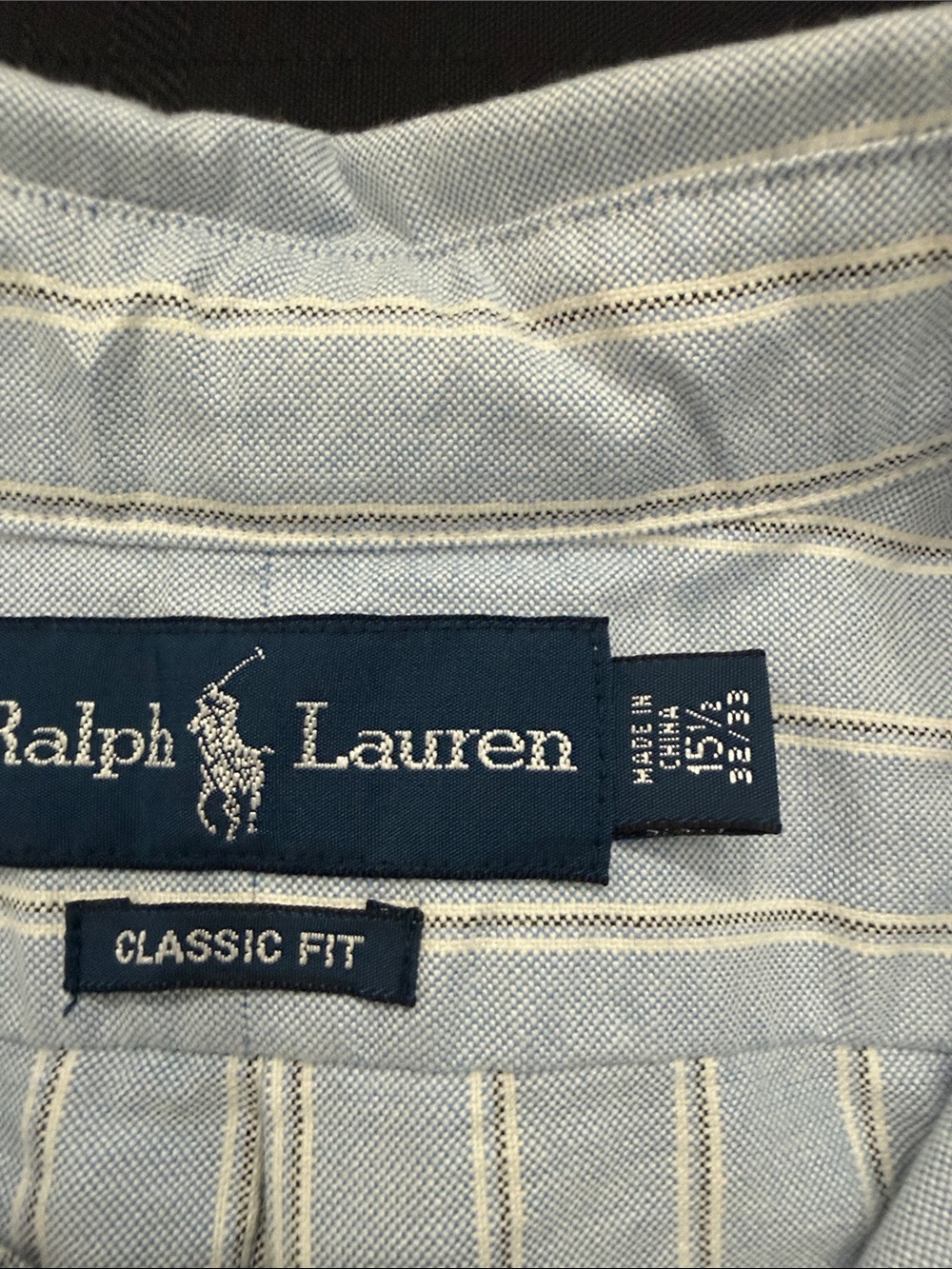 Polo by Ralph Lauren Blue and White Stripe Button-Down Shirt - Picture 3 of 3